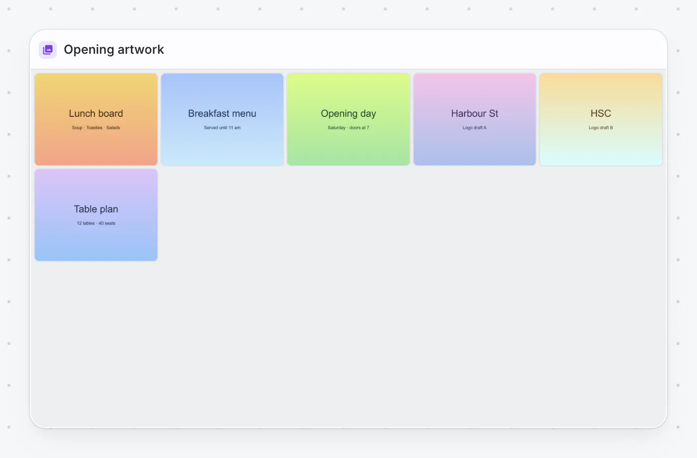 PlexiDesk screenshot: Gallery widget