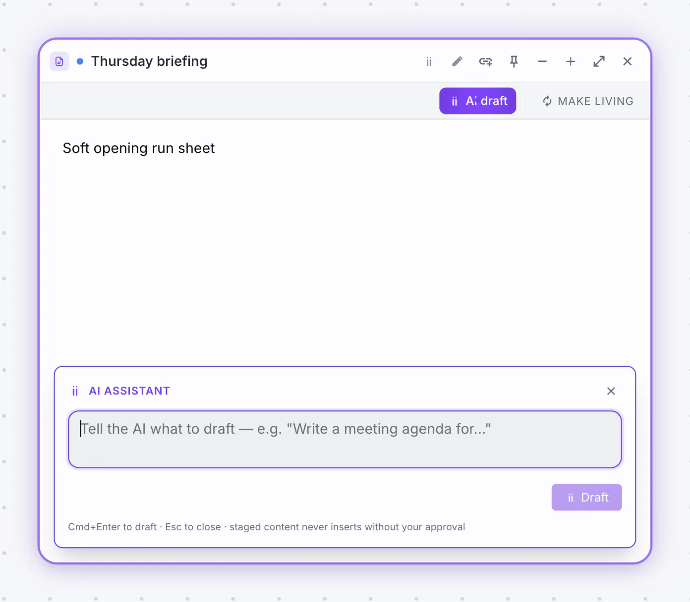 PlexiDesk screenshot: Page widget