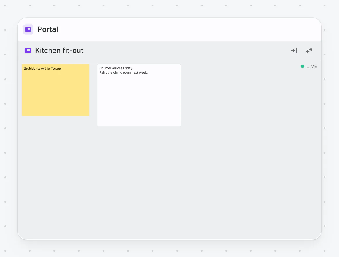 PlexiDesk screenshot: Portal widget